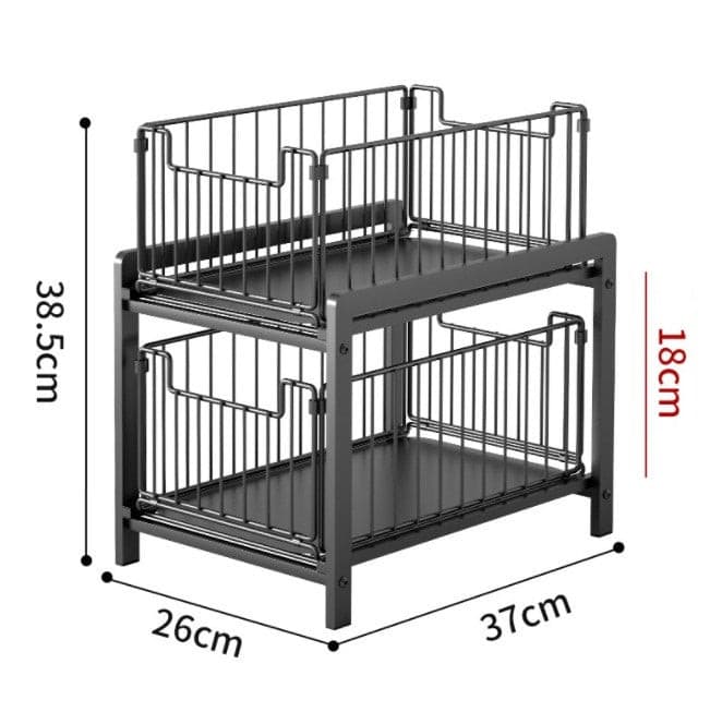 2 Tier Pull Out Cabinet Storage Organizer Benchtop Cabinet.